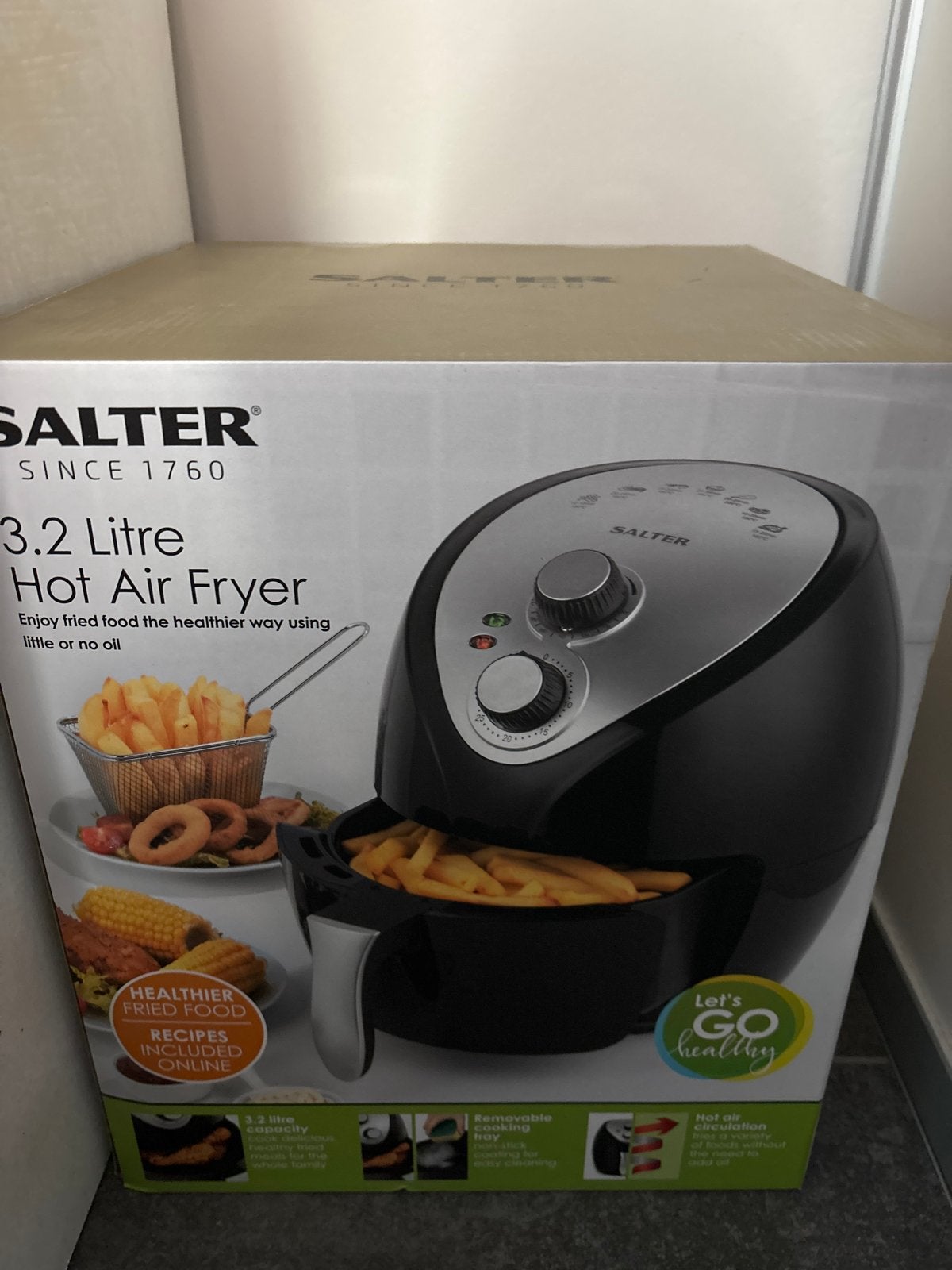 Salter 3.2 Liter Heteluchtfriteuse - Nieuw in doos, Ophalen of Verzenden, Nieuw, Airfryer, 1500 gram of meer