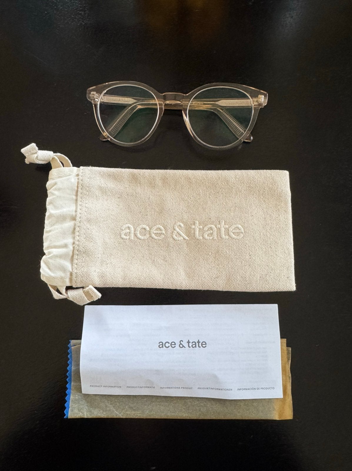 Ace & Tate brik Pierce large Fizz, Ophalen of Verzenden, Zo goed als nieuw, Bril, Overige merken