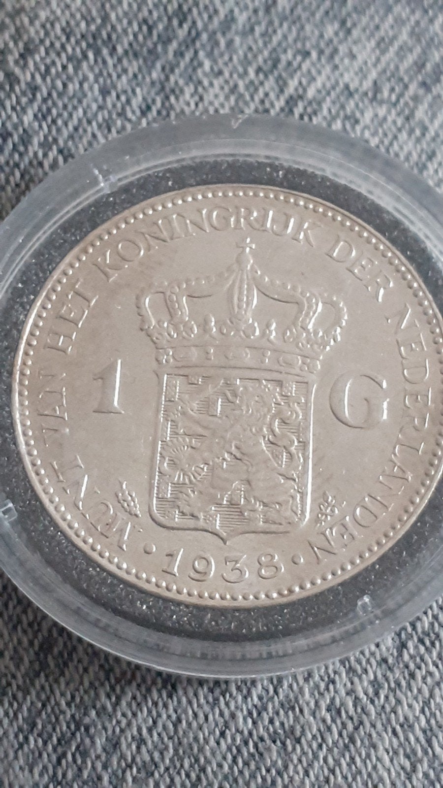 Zilveren Gulden 1938 Wilhelmina, Verzenden, Koningin Wilhelmina, 1 gulden