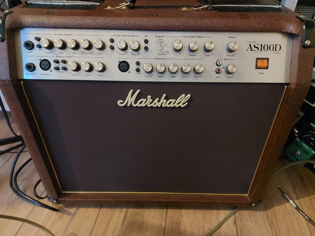 Marshall acoustic AS100D gitaarversterker, Ophalen, Gebruikt, Gitaar, 50 tot 100 watt