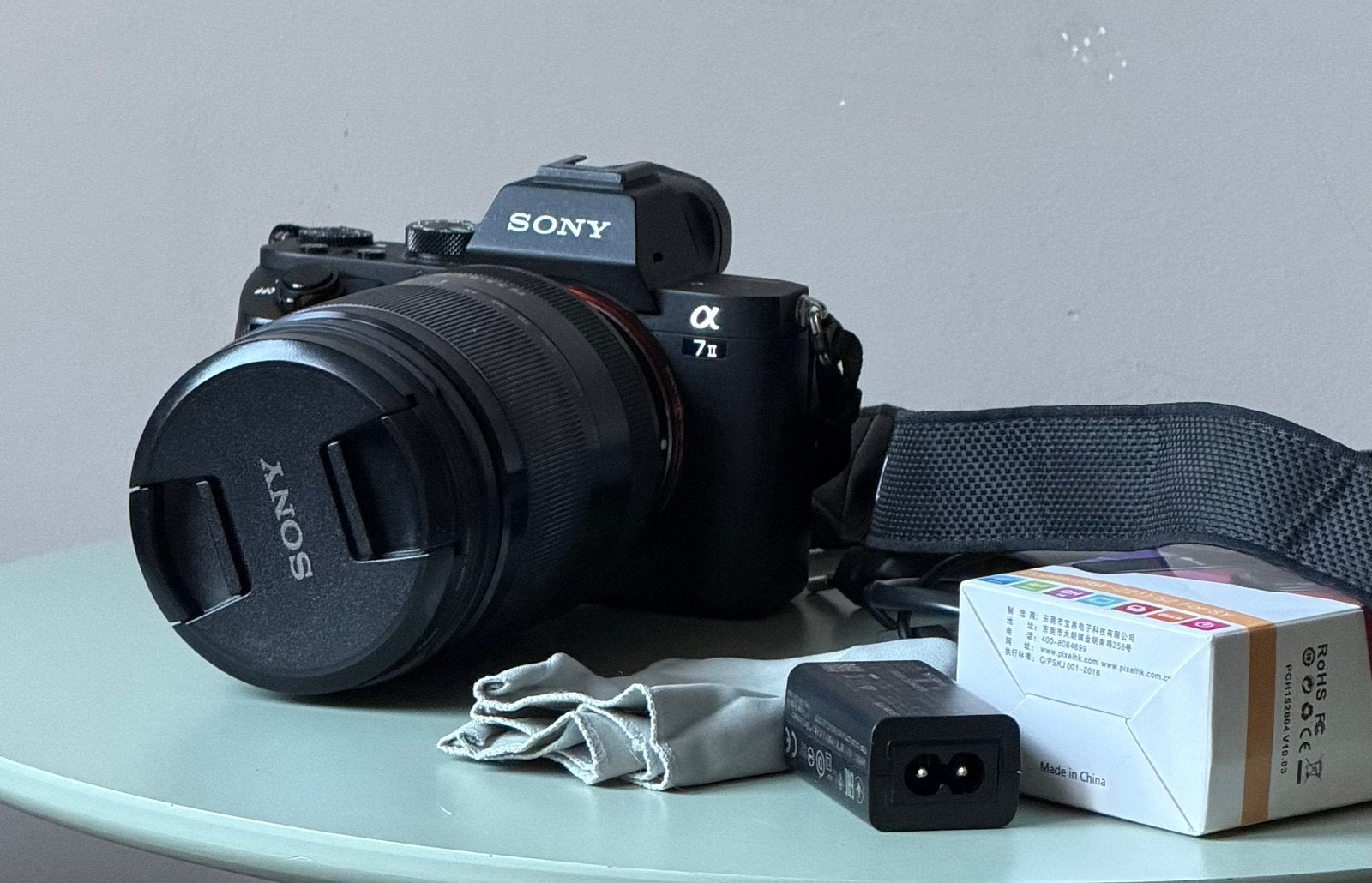 Sony Alpha 7 II. systeemcamera 3500 shots, 24/240 mm lens, Ophalen of Verzenden