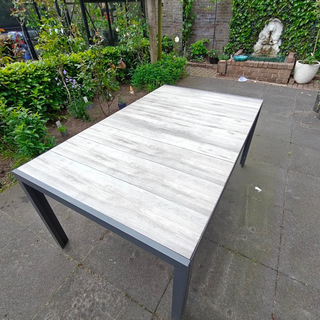 Tuintafel 100x165cm, Tuin en Terras, Ophalen, Gebruikt, Rechthoekig, Aluminium