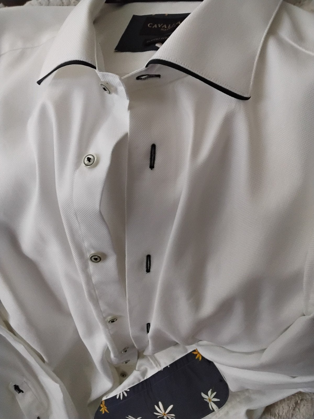 Luxe  Cavallo Napoli  overhemd, Wit, Nieuw, Ophalen of Verzenden, Halswijdte 43/44 (XL)