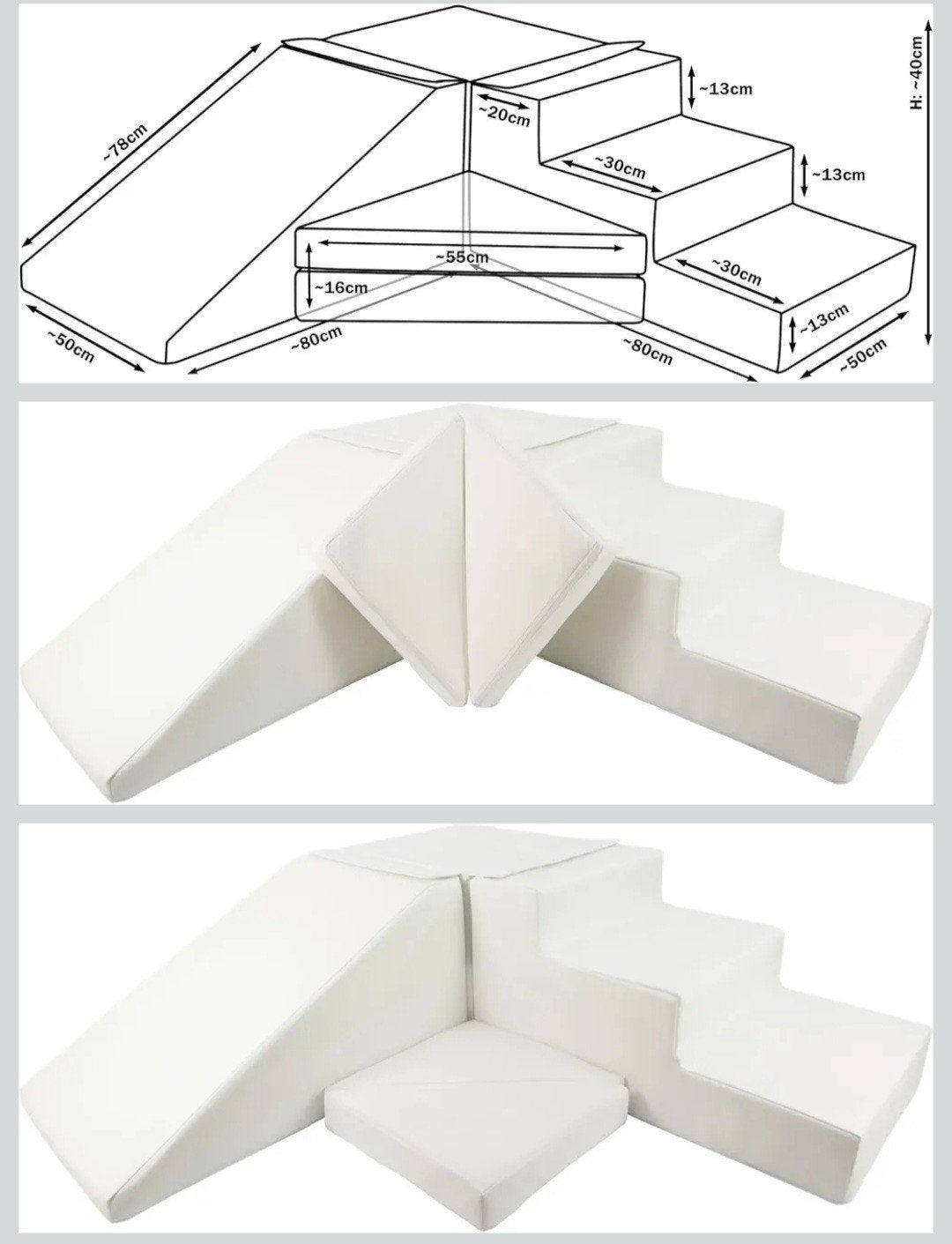 Soft foam play Zachte Speel Schuim Glijbaan en Trap Wit, Ophalen of Verzenden, Overige typen