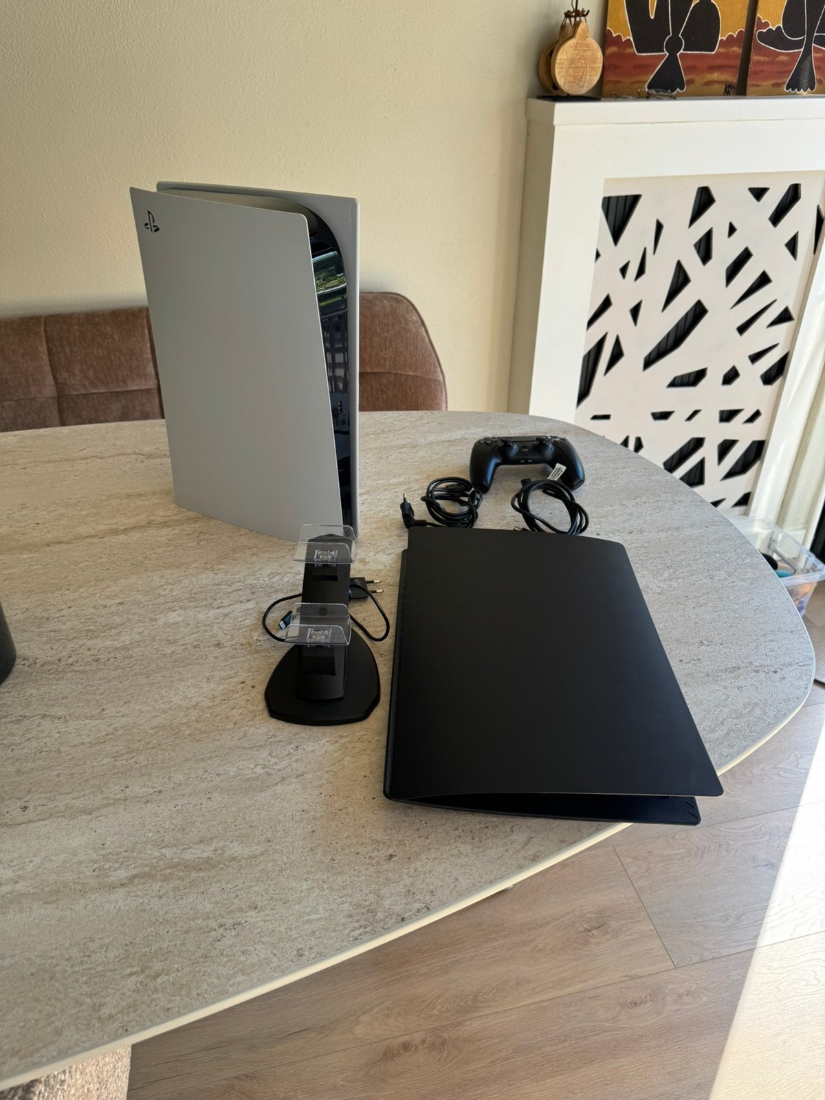 PS5 digital 825GB - Incl accessories en zwarte cover, Ophalen, Zo goed als nieuw, Playstation 5 Digital