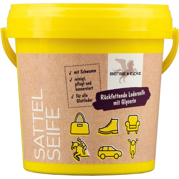 2 x NIEUWE Bense & Eicke Zadelzeep met spons, 1000 ml, Ophalen, Nieuw, Overige disciplines
