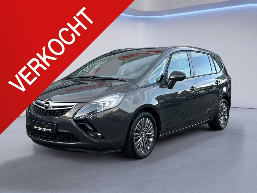 Opel Zafira Tourer 1.4 Design Edition 7p /Apple carplay/stoe, Auto's, Opel, Euro 5, Stof, Gebruikt, Zwart