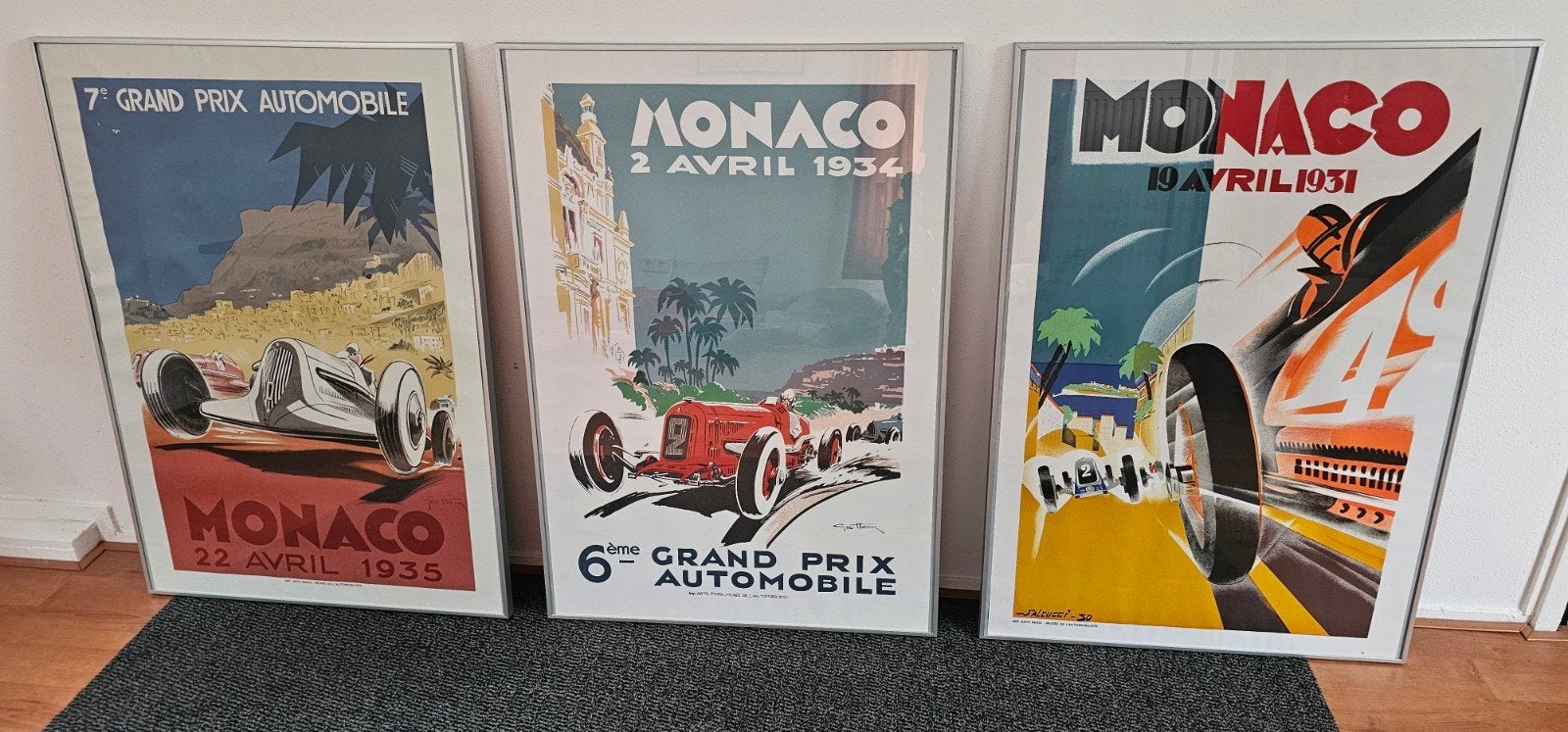 Set van 3 Monaco Grand Prix race posters (IKEA Strömby), Ophalen, Gebruikt