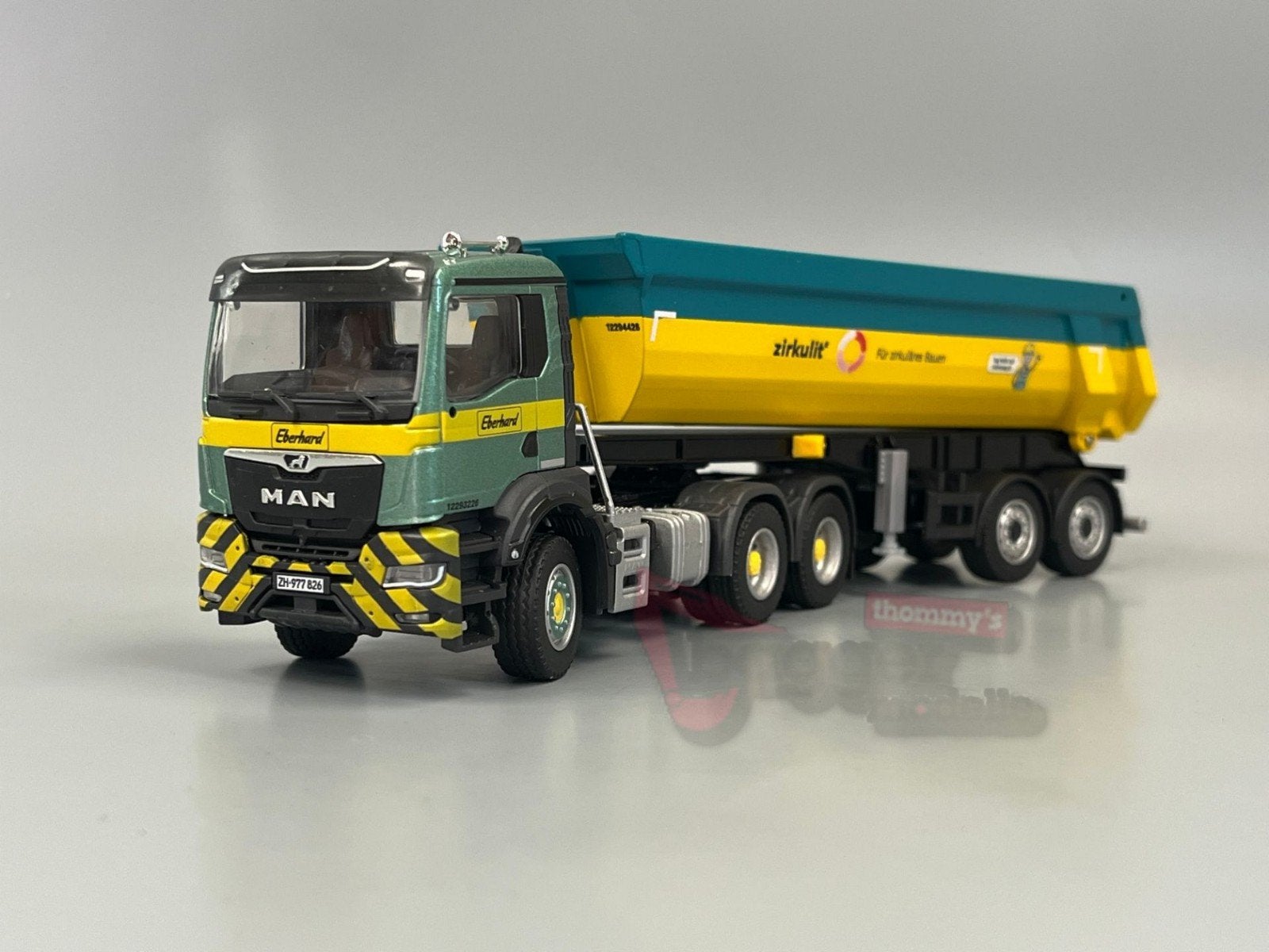 MAN TGS TM 33.540 Schwarzmüller Kippsattzug- EBERHARD 1:50, Ophalen of Verzenden, Nieuw, Bus of Vrachtwagen, Conrad