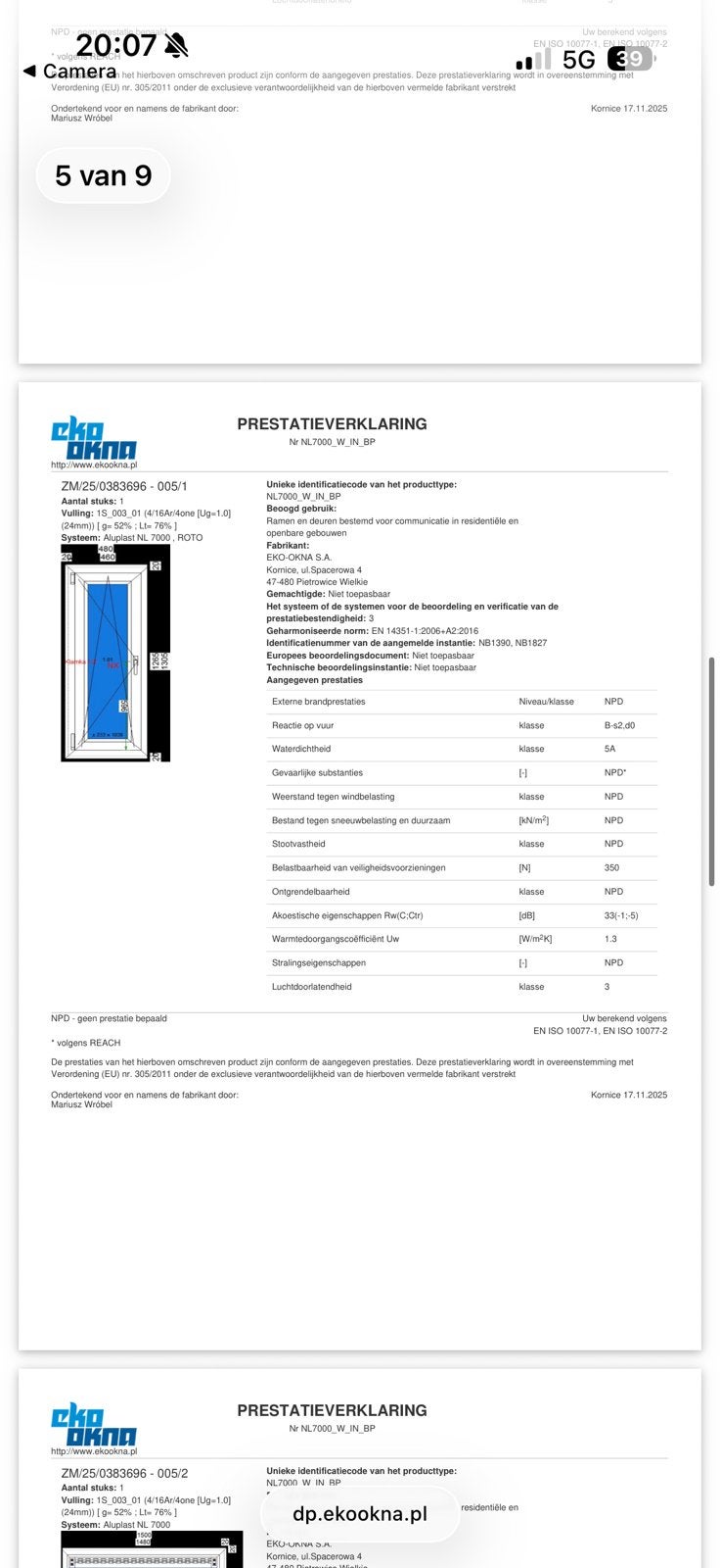 Nieuw Aluplast 7000 raamkozijn, Doe-het-zelf en Verbouw, Kozijnen en Schuifpuien, Ophalen, Kunststof, Raamkozijn, Zo goed als nieuw