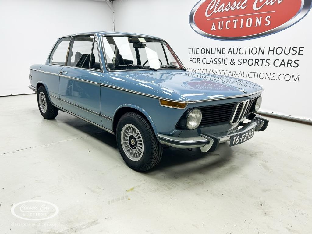Bmw 2002   - ONLINE AUCTION, Auto's, Oldtimers, Blauw, 100 pk, Origineel Nederlands, Bedrijf