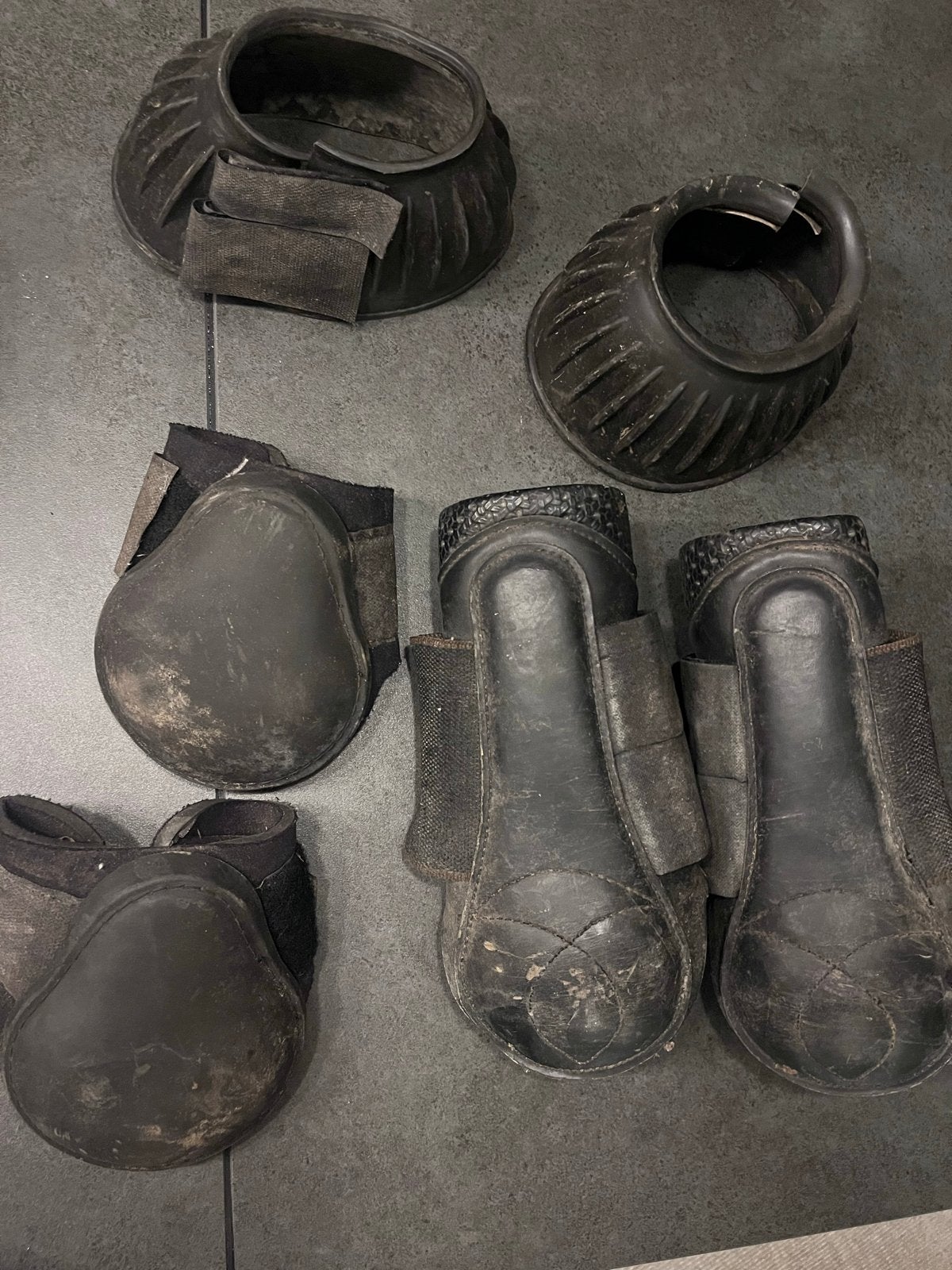 Setje van gebruikte pees/kogelbeschermers voor paard, Gebruikt, Ophalen of Verzenden, Peesbeschermers, Klittenbandsluiting