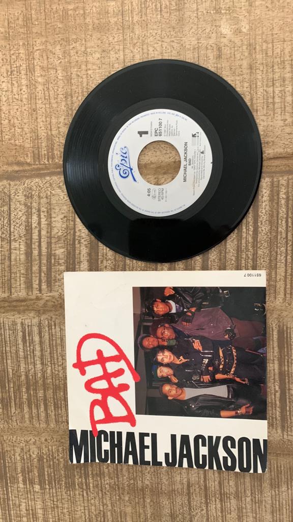 Single Michael Jackson Bad, Gebruikt, 1980 - 1989, Ophalen of Verzenden, Originele persing