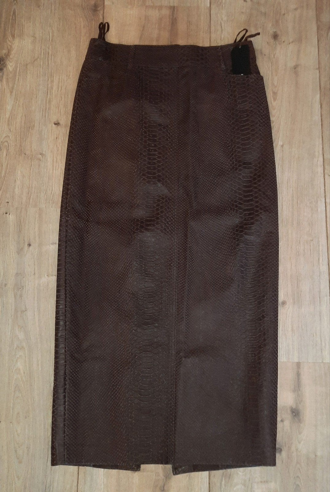 Gil Bret lange leren rok slangenprint, Bruin, Ophalen of Verzenden, Zo goed als nieuw, Maat 36 (S)