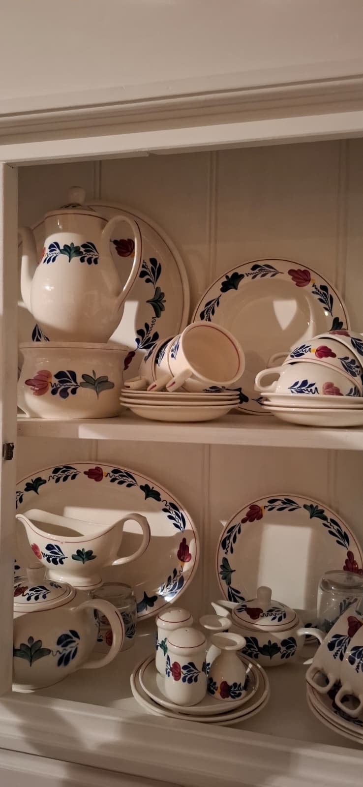 Mooie Uitgebreid Boerenbont Servies - Compleet en Vintage, Ophalen, Gebruikt, Overige merken, Keramiek