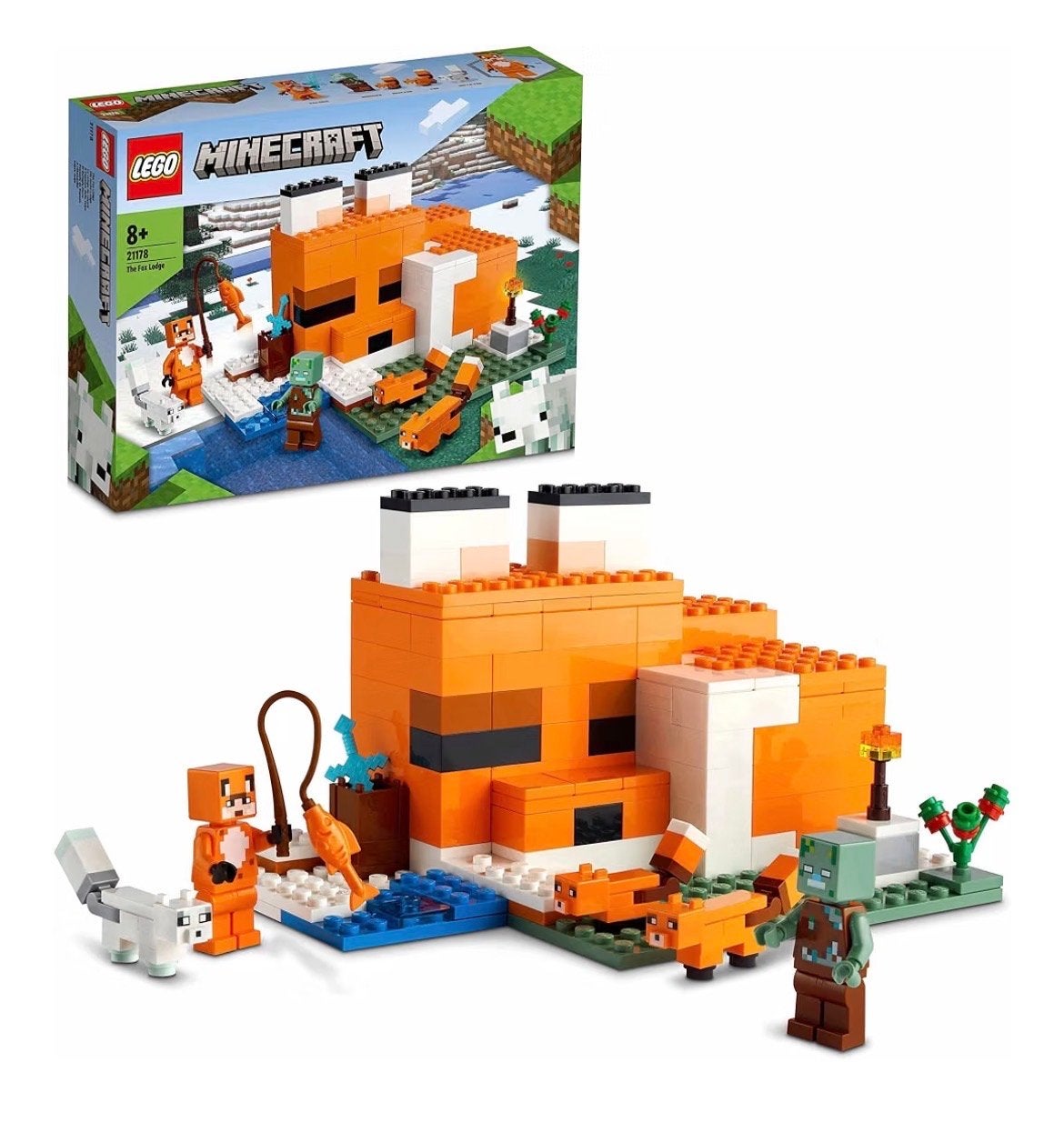 Lego Minecraft De Vossenlodge (21178) - Zonder doos/boekje, Ophalen, Gebruikt, Minecraft, Lego