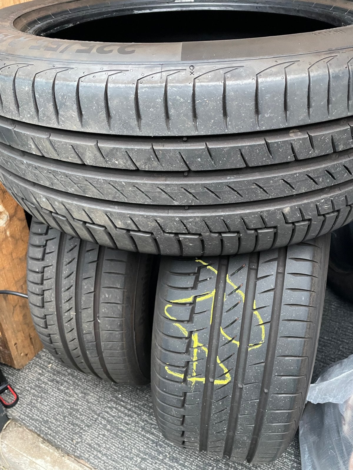 Continental PremiumContact 4 Zomerbanden 225/55 R19, 19 inch, Gebruikt, Ophalen of Verzenden, Band(en)