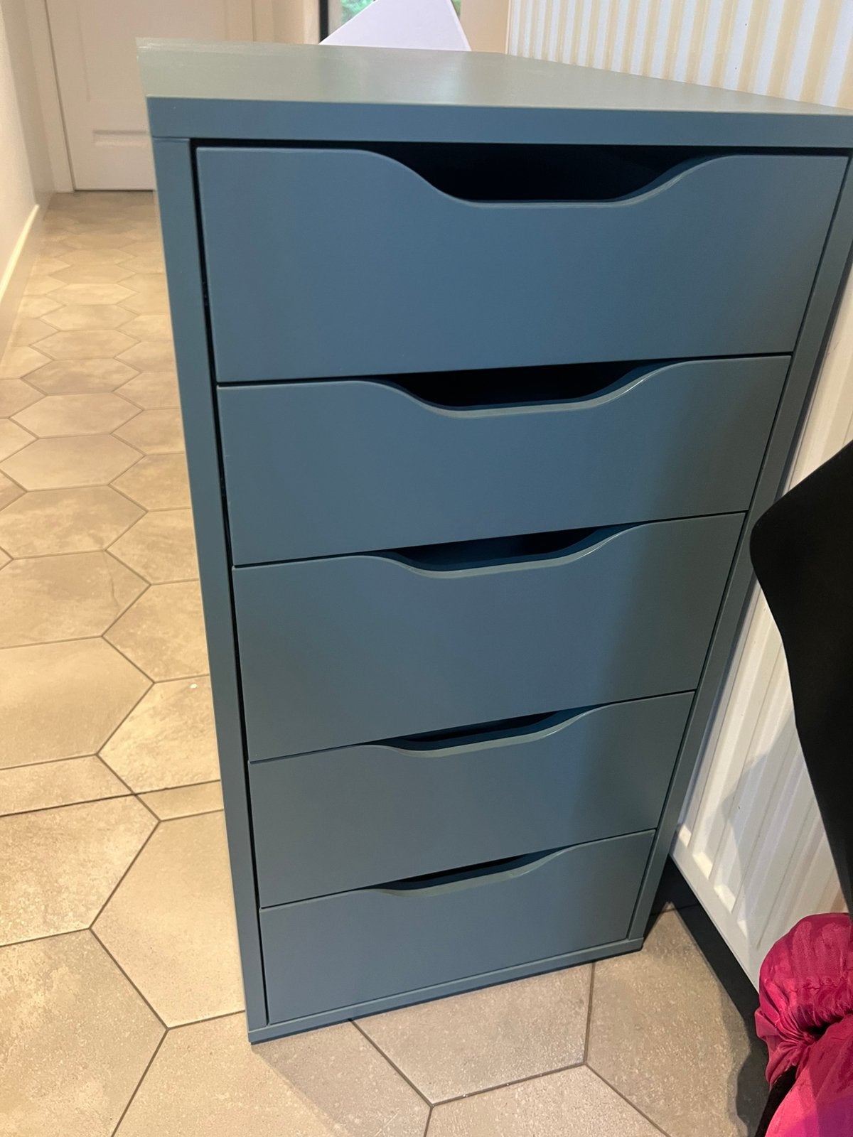 IKEA ladenkast Alex (blauw/grijs), Ophalen, 5 laden of meer, Zo goed als nieuw, Minder dan 100 cm