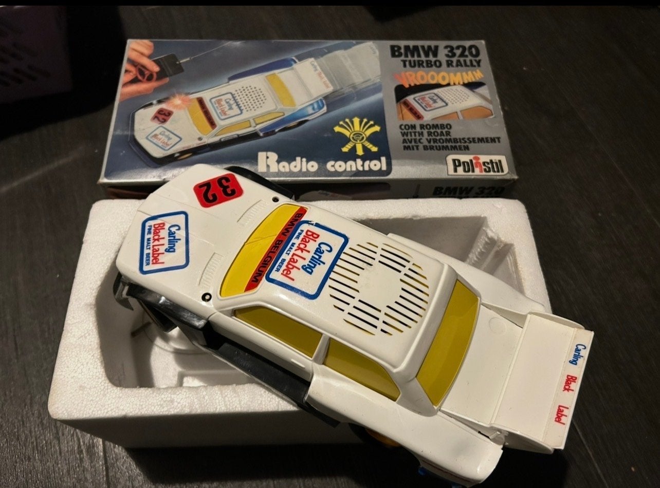 Vintage Polistil BMW 320 Turbo Rally RC Auto, Elektro, Ophalen of Verzenden, Zo goed als nieuw, Auto onroad