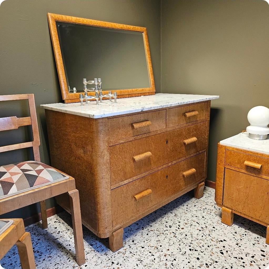 Art Deco Ladenkast Commode Kast Kaptafel zeldzaam vintage
