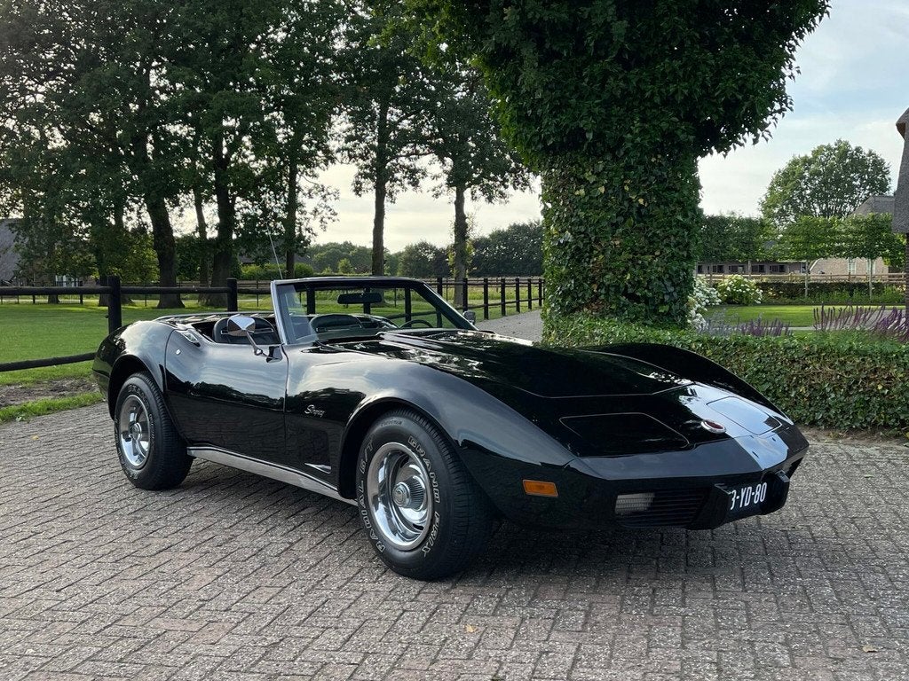 Chevrolet CORVETTE STINGRAY 1974 Convertible Triple Black, Auto's, Achterwielaandrijving, Zwart, Overige carrosserieën, Chevrolet
