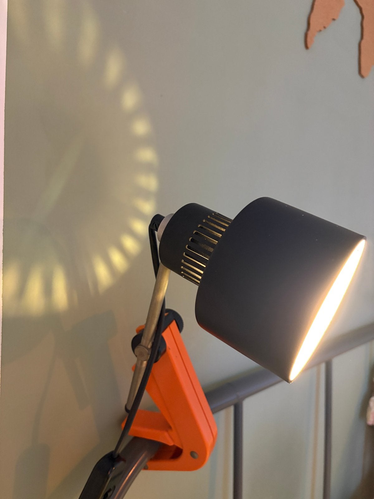 Vintage | klemlamp | bureaulamp, Bureaulamp, Vintage, Zwart, Met kap