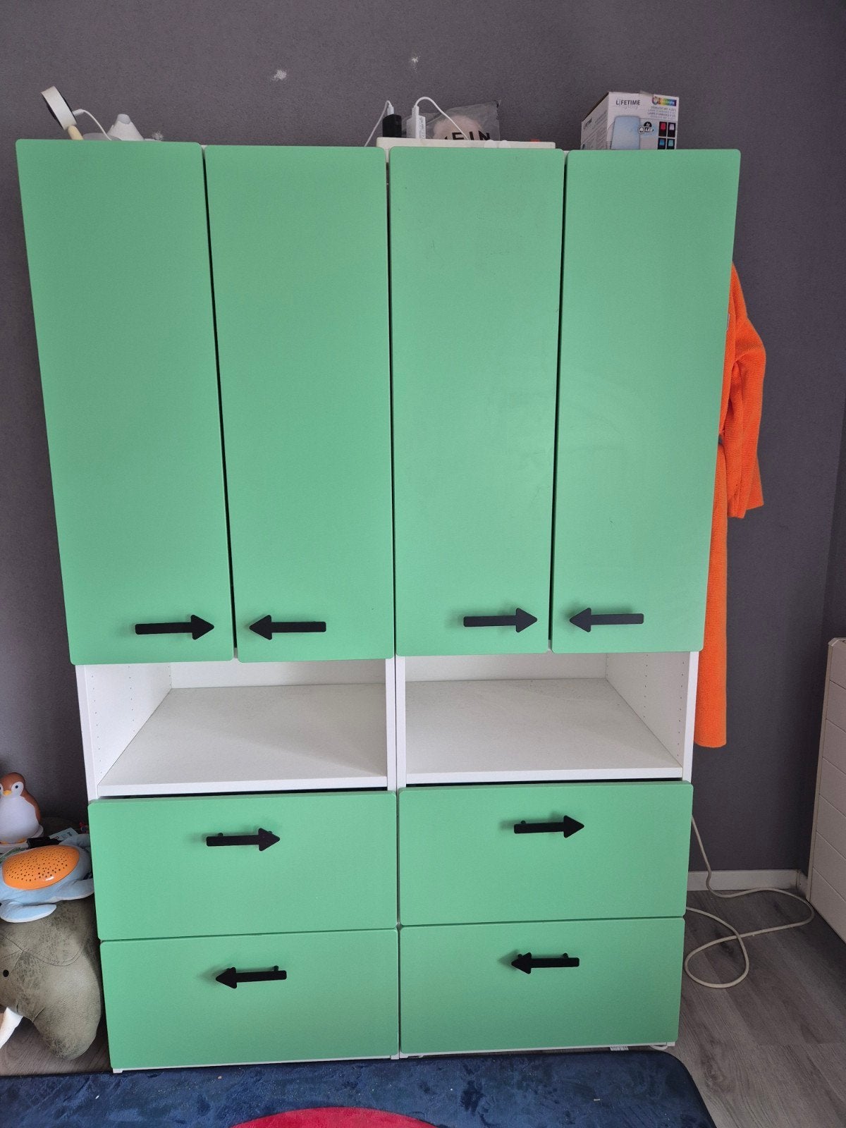 2x IKEA SMÅSTAD Kasten - 60x180 cm - Groen, Met deur(en), Zo goed als nieuw, 150 tot 200 cm, 50 tot 100 cm