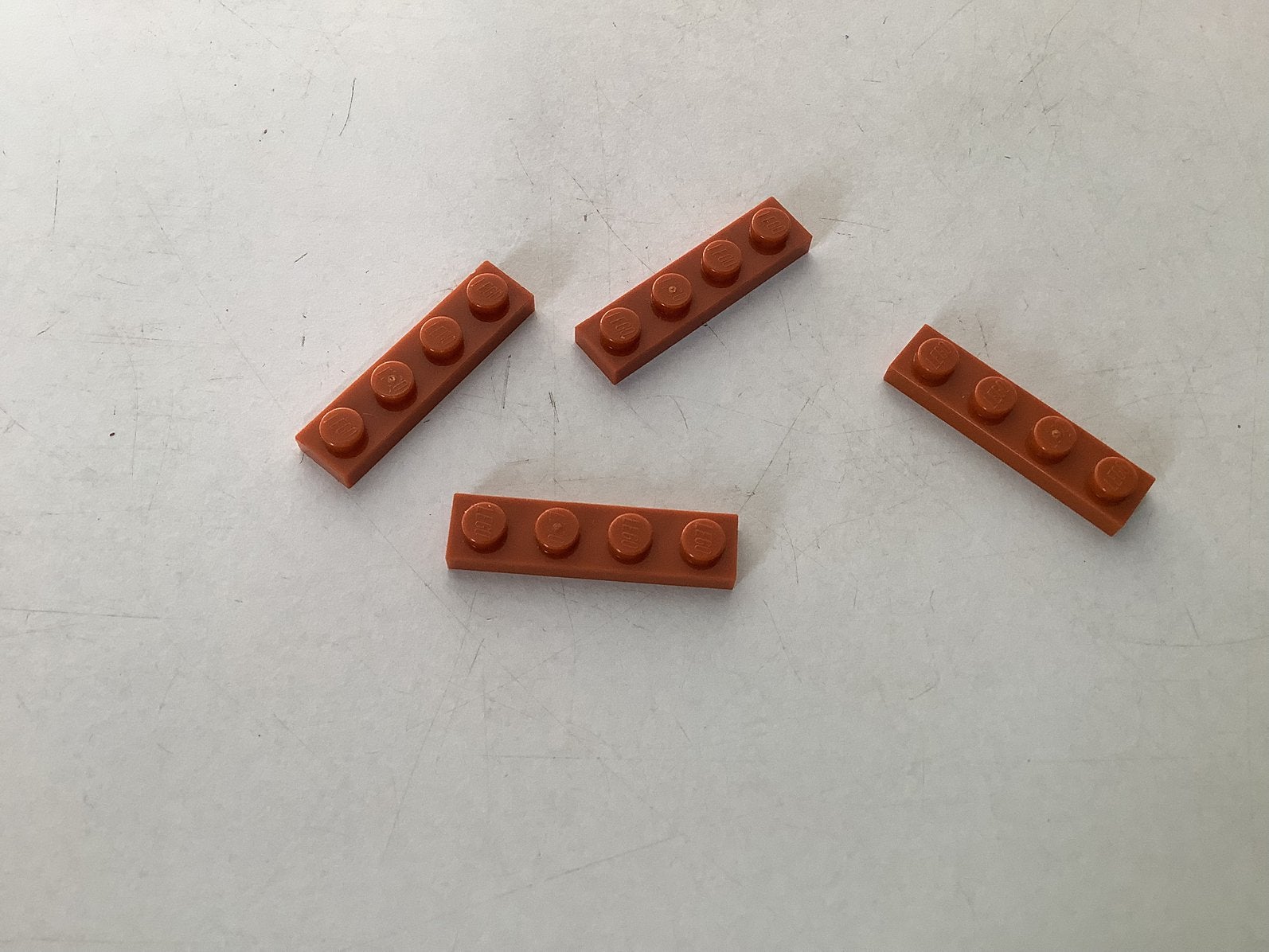Lego plaat 1x4 donker oranje, Ophalen of Verzenden, Gebruikt, Losse stenen, Lego