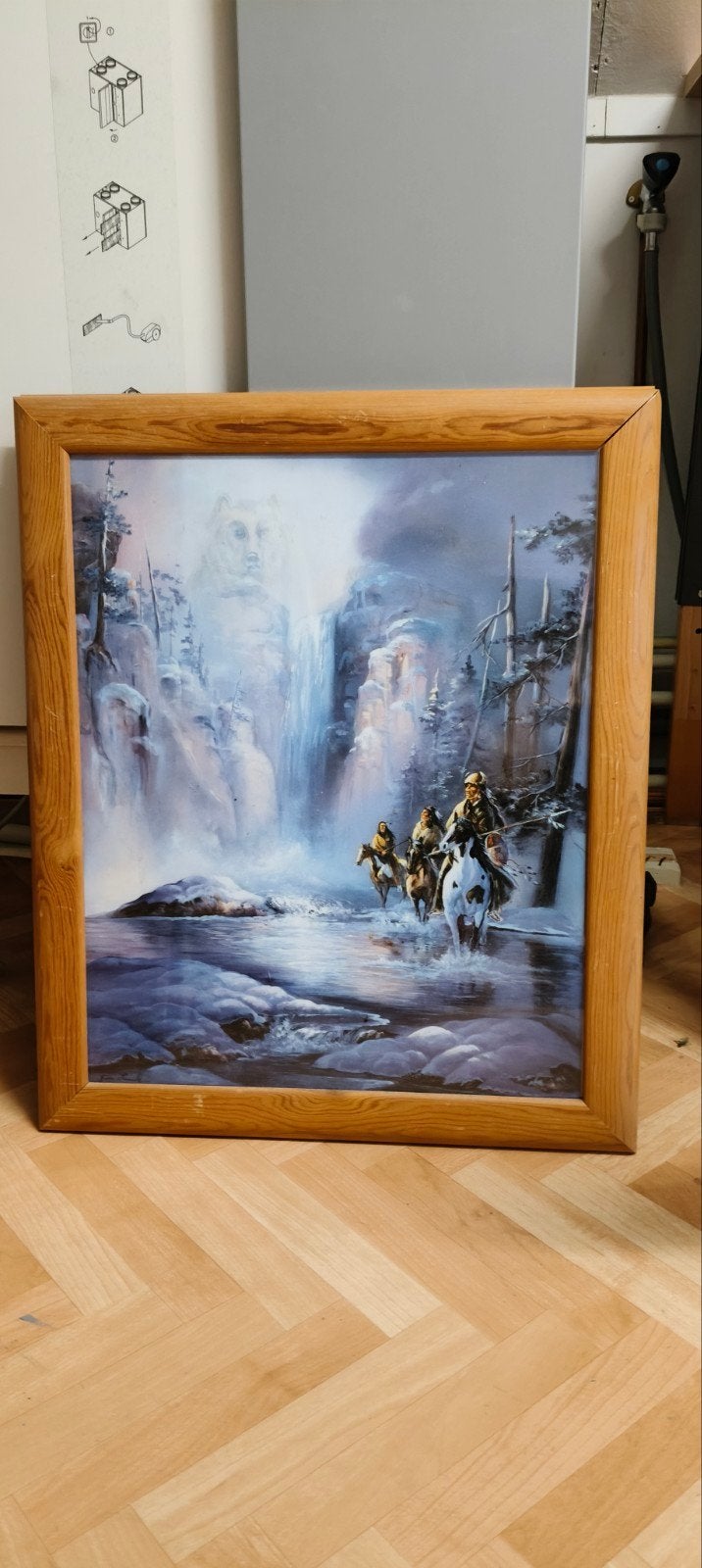 Set van 4 ingelijste schilderijen: diverse onderwerpen, Antiek en Kunst, Kunst | Schilderijen | Modern, Ophalen, Print, Ingelijst