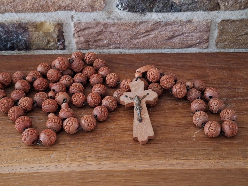 Antieke Franse Klooster monniken Rozenkrans ( rosaire ), Verzamelen, Ophalen of Verzenden, Gebruikt, Overige typen, Christendom | Katholiek