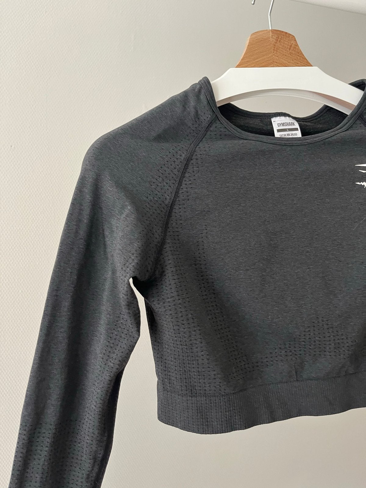 Gymshark sporttop lange mouwen, Kleding | Dames, Maat 42/44 (L), Ophalen of Verzenden, Fitness of Aerobics, Grijs