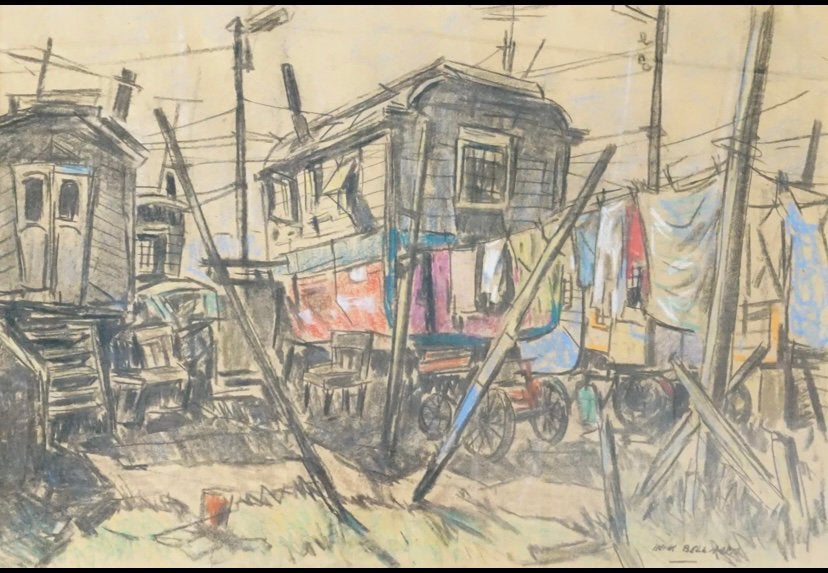Pastel Henk Bellaard 1896-1975 Dordtecht-Hilversum, Verzenden