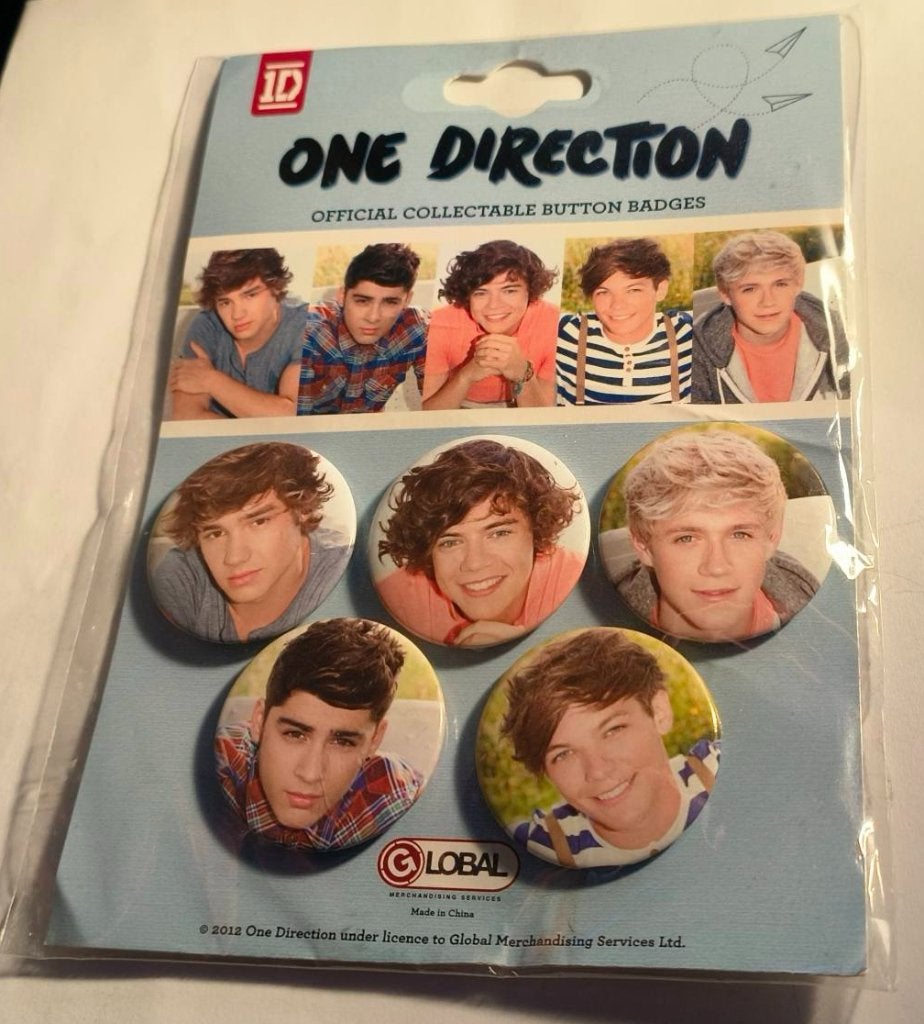 One Direction buttons (5x), Ophalen of Verzenden, Nieuw, Overige onderwerpen, Button