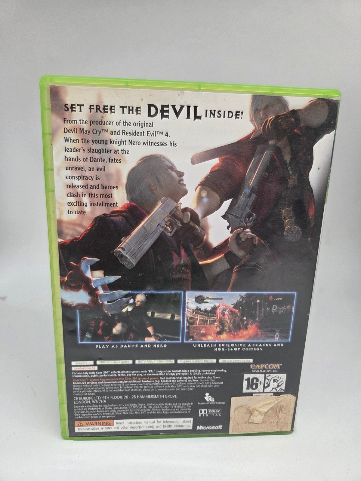 Devil May Cry 4 - Xbox 360 - Actie/Avontuur, Spelcomputers en Games, Avontuur en Actie, Gebruikt, Support@capcom.com, 1 speler
