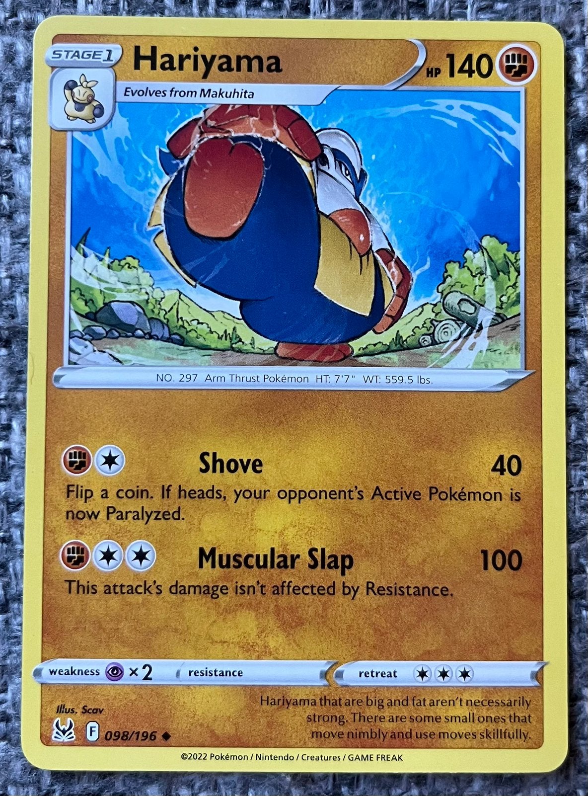 Pokémonkaart van Hariyama (297) • Lost Origin (098/196), Verzenden, Nieuw, Losse kaart
