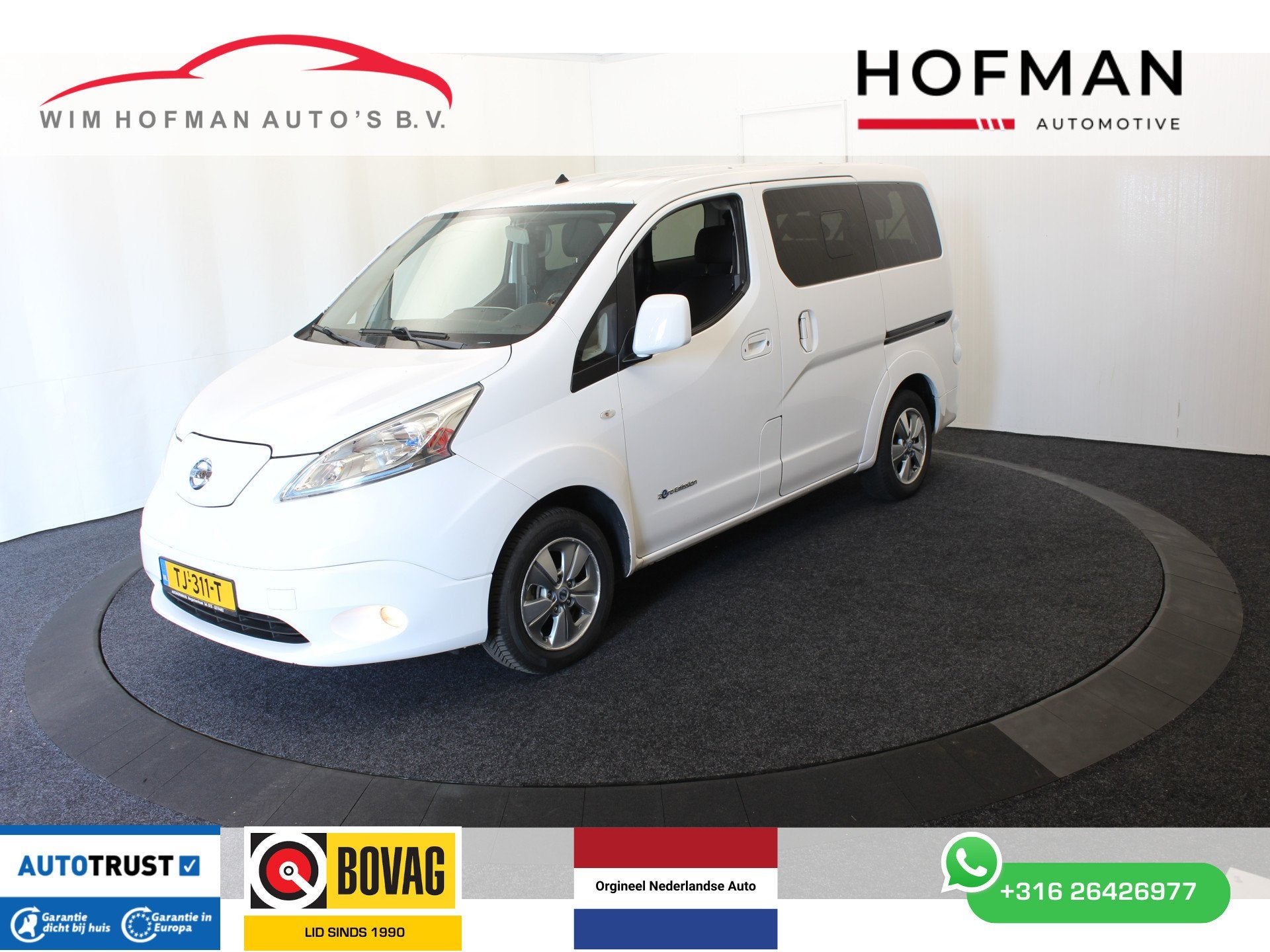 Nissan e-NV200 Evalia 40 kWh 2.Zero Edition 7p Camera Navi, Auto's, Nissan, Gebruikt, 7 stoelen, Wit, Origineel Nederlands