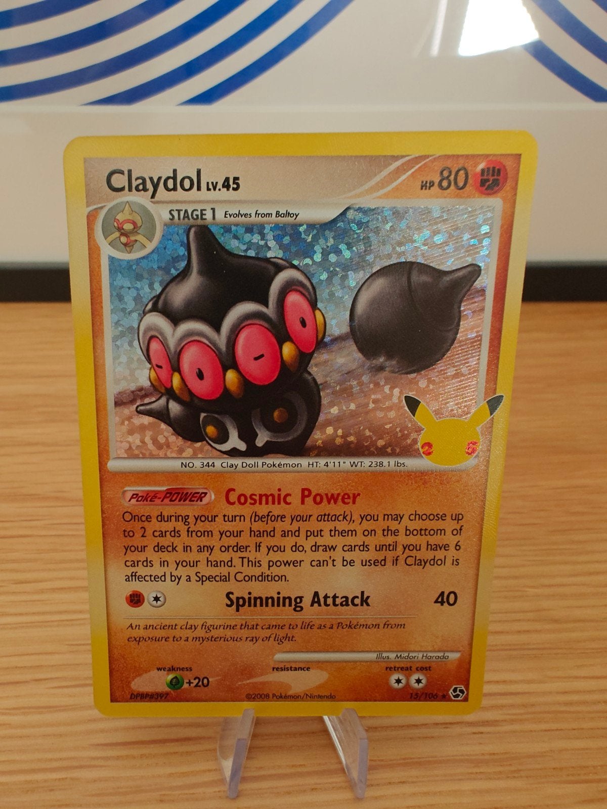 Claydol Lv.45 Pokémon- Celebrations Classic Collection, Ophalen of Verzenden, Zo goed als nieuw, Losse kaart