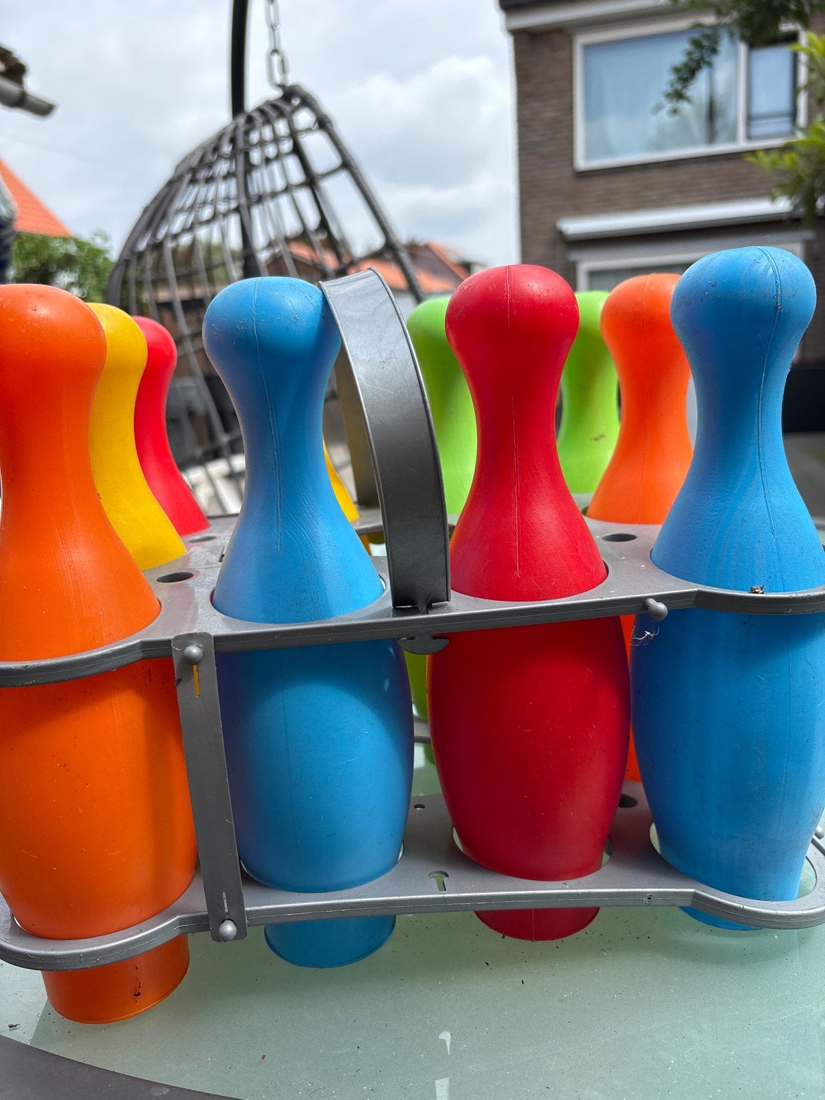 Kleurrijke Kegelset voor Kinderen - Buitenplezier!, Kinderen en Baby's, Ophalen of Verzenden, Gebruikt
