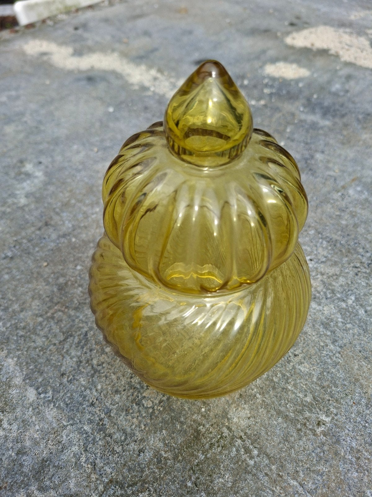 Ikea Varby glas voor lamp geel/groen vintage, Ophalen of Verzenden