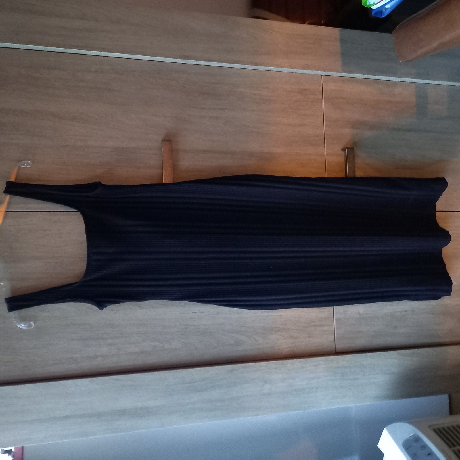 H&M Zwarte Geplooide Jurk Maat S, H&M, Zwart, Ophalen of Verzenden, Knielengte