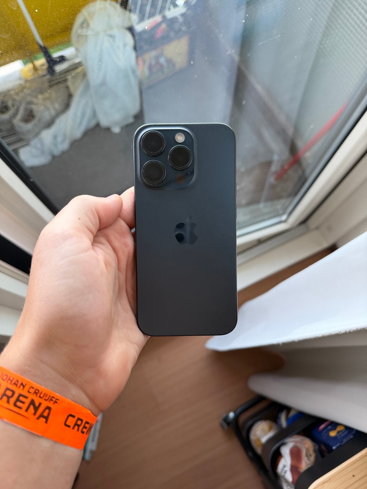 Iphone 15 pro, 128 GB, Blauw, Ophalen of Verzenden, Zo goed als nieuw