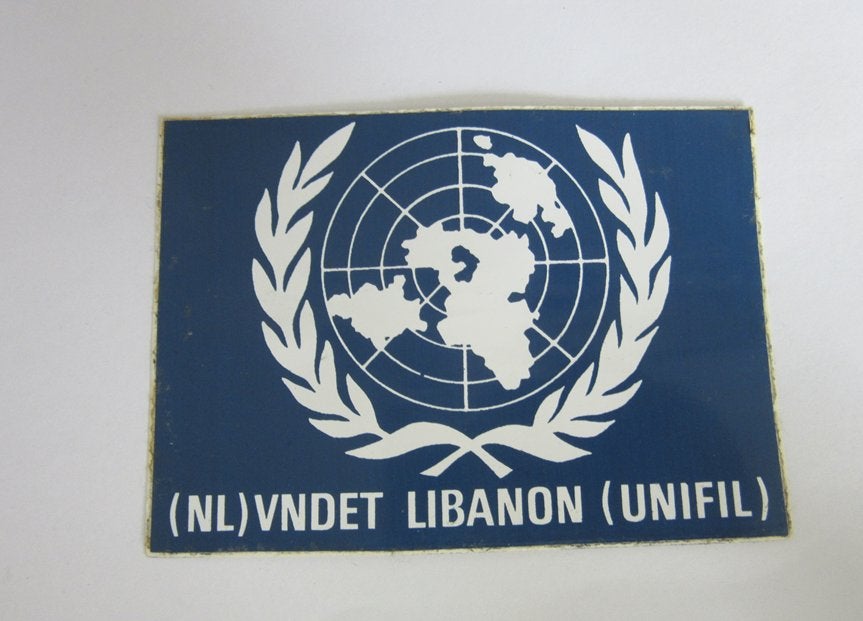 (NL) VNDET Libanon (UNIFIL) sticker, Verzamelen, Verzenden, Landmacht, Nederland, Overige typen