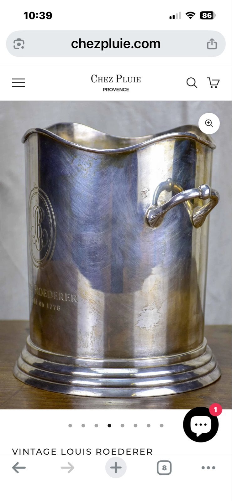 Exclusieve Antieke Louis Roederer Wijnkoeler, Antiek en Kunst, Ophalen