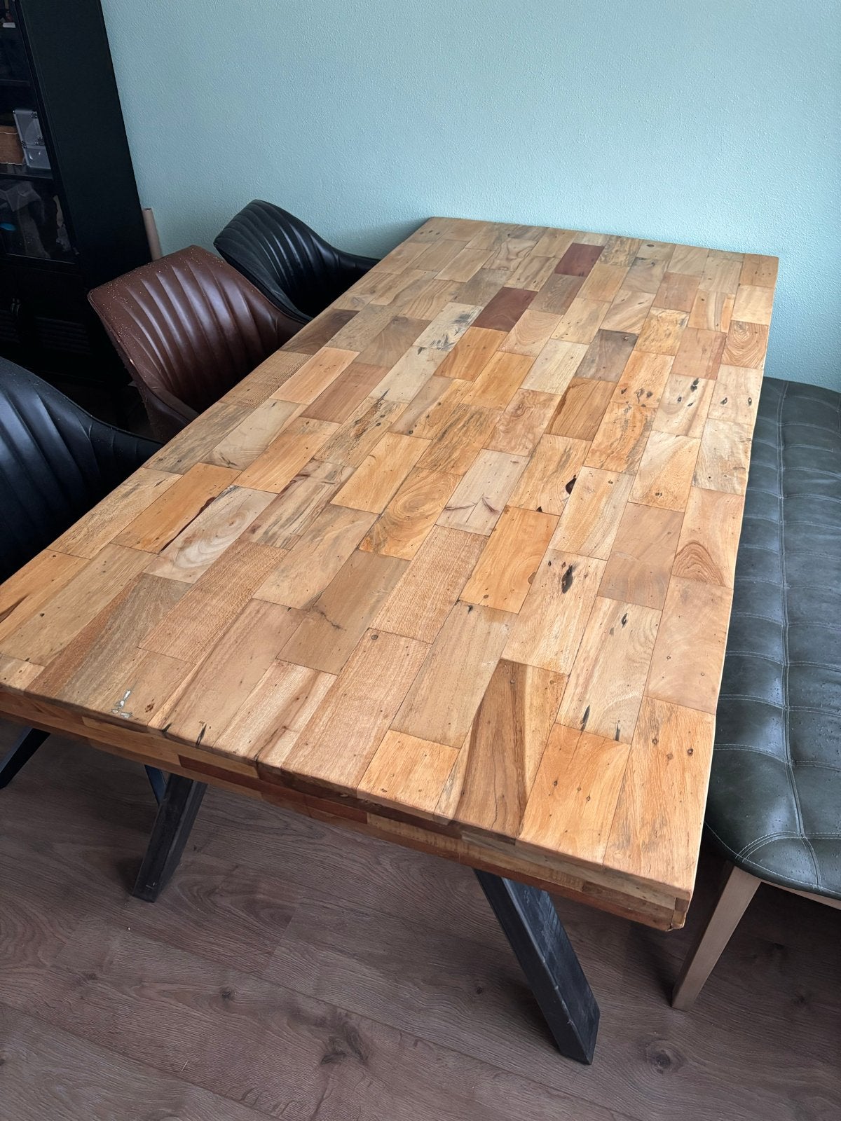 Eettafel 1x2 meter, uit elkaar en af te halen in Dronten, Ophalen, Gebruikt, 100 tot 150 cm, 150 tot 200 cm