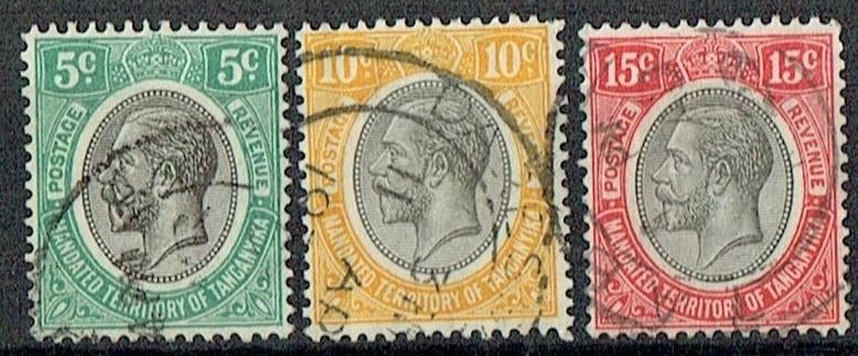Tangangika Territory 1927 Koning George, Verzenden, Gestempeld, Koningshuis