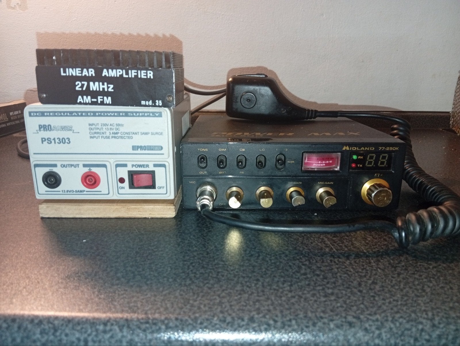 Midland 77-800K CB-radio met lineaire versterker, Ophalen of Verzenden