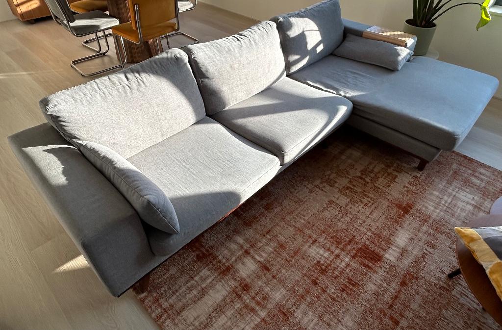 Torino 3-zits hoekbank grijs - GRATIS OPHALEN, 250 tot 300 cm, Gebruikt, Hoekbank, 75 tot 100 cm