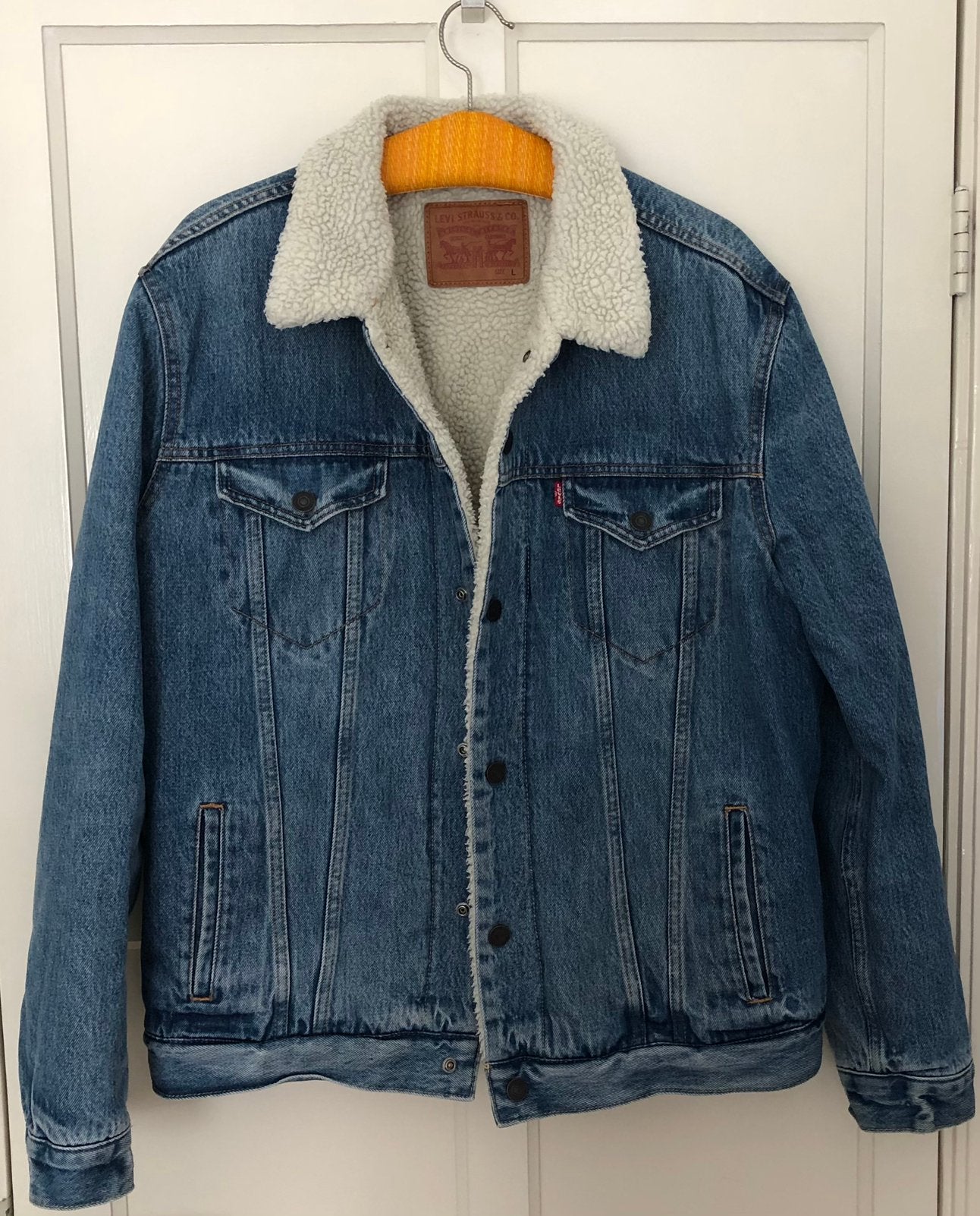 klassiek Levi's Type 3 Sherpa Truckerjack | Maat: L, Kleding | Heren, Ophalen of Verzenden, Zo goed als nieuw, Maat 48/50 (M)