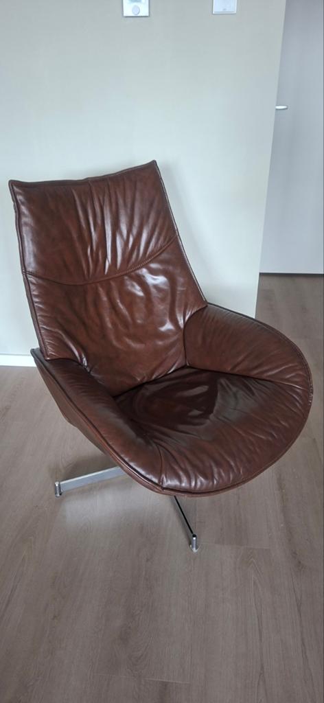 Leren verstelbare fauteuil van Hulshof. In nieuwstaat, Ophalen, Zo goed als nieuw, 50 tot 75 cm, Leer