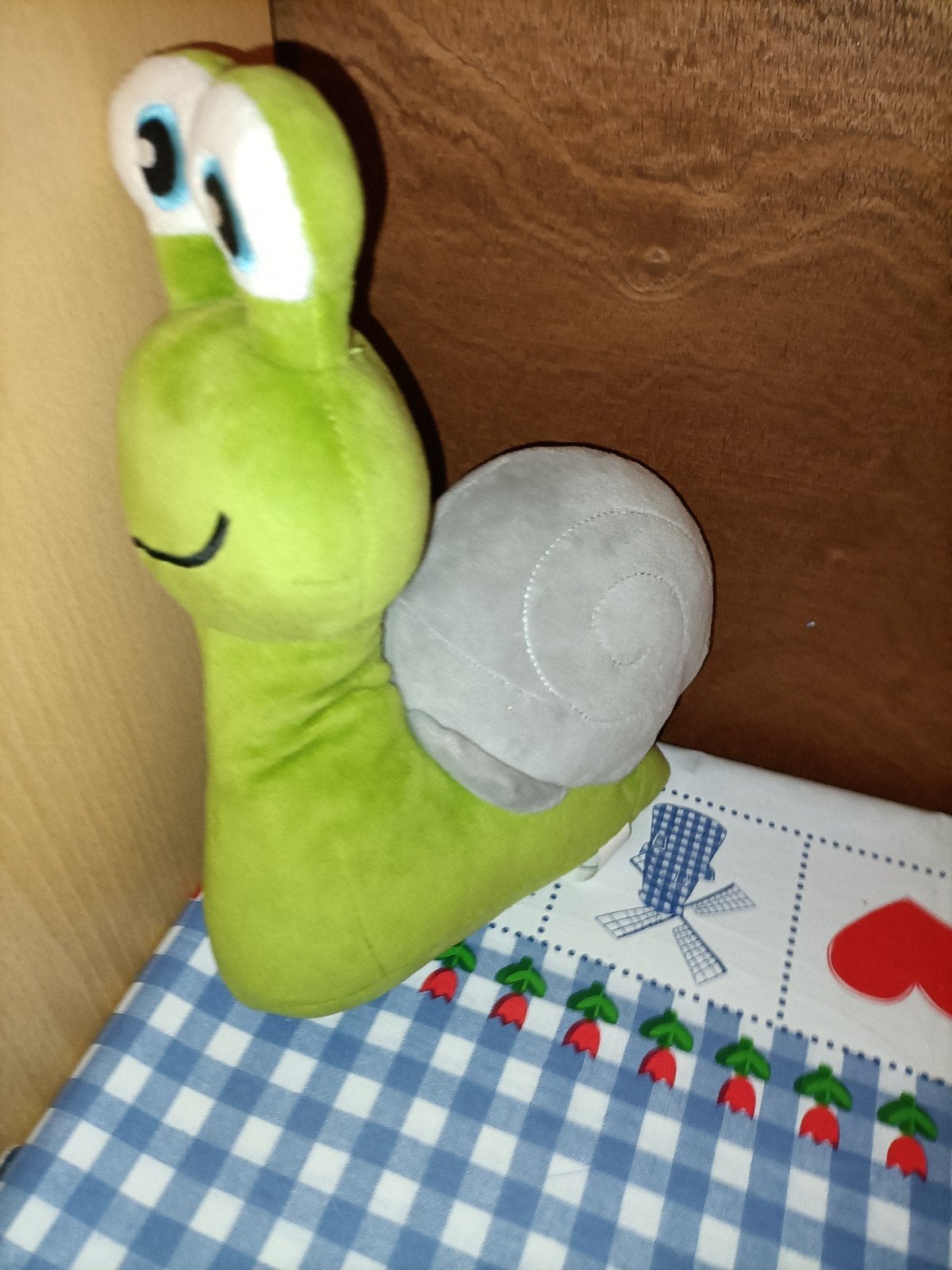 Groene slak knuffel Albert Heijn 26 cm, Kinderen en Baby's, Ophalen of Verzenden, Zo goed als nieuw, Overige typen